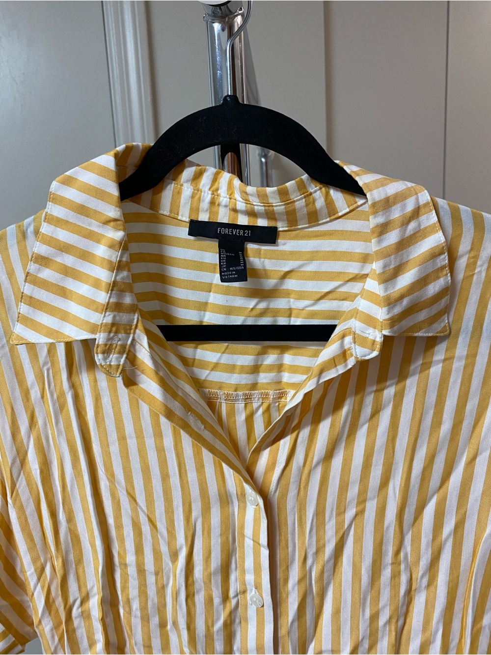 Forever 21 Yellow and White Striped Dress - Picture 4 of 10